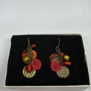 Vintage red/auburn earrings